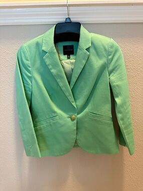The Limited Mint Green Textured Single-Button Blazer